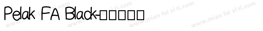 Pelak FA Black字体转换